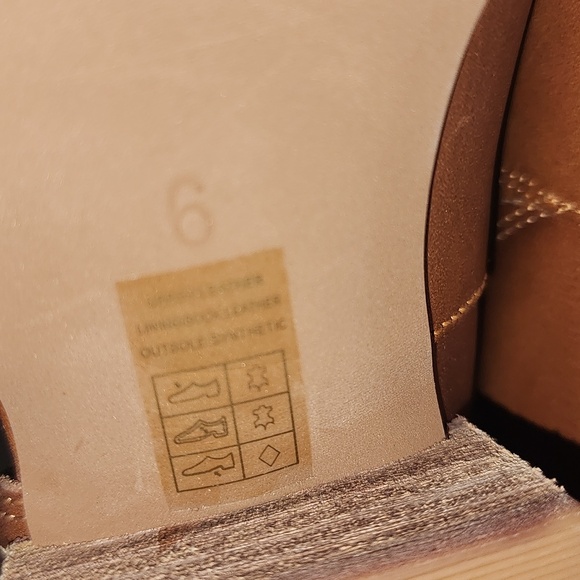 New Madewell "The Lucie" Genuine Leather Caramel Brown Flat Bootie - Picture 7 of 8